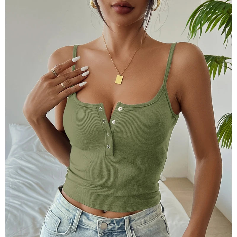Ribbed Cropped Tank Top