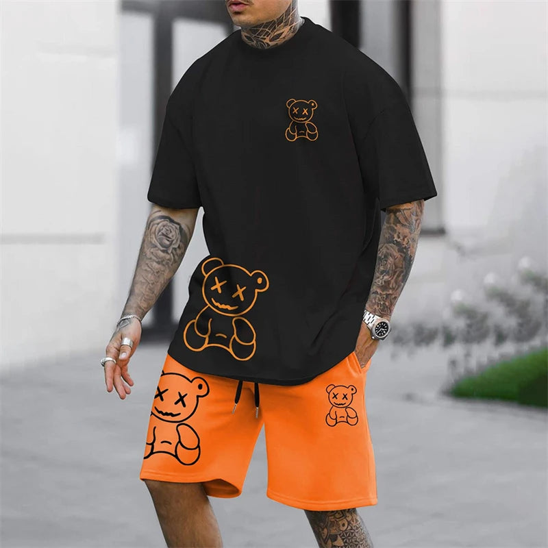Men's Fun Bear 2 Piece T-Shirt Set