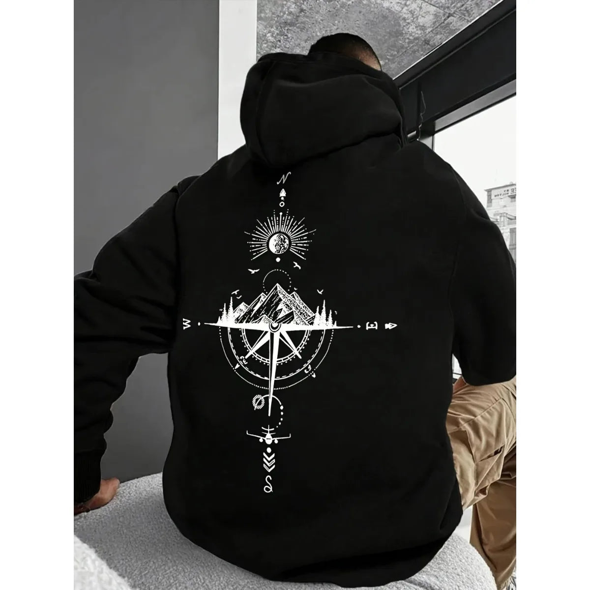 Starry Sky Printed Hoodie