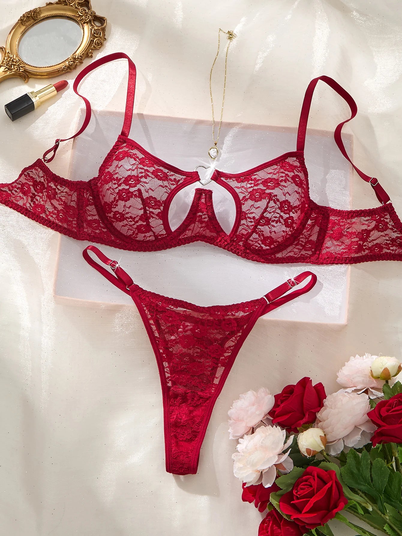 Laced Bra And Panties Set