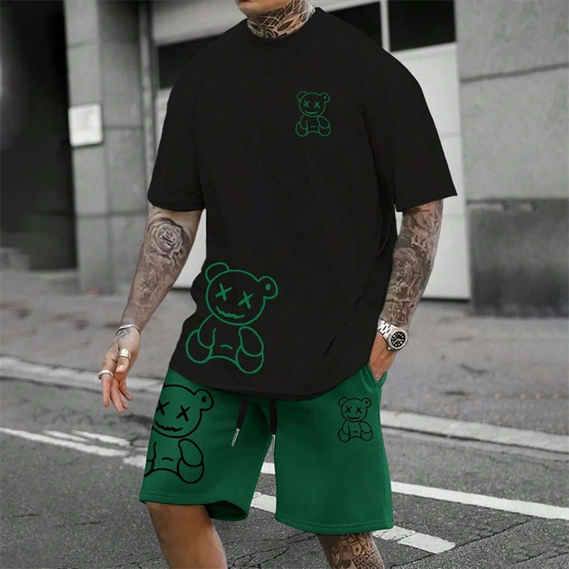 Men's Fun Bear 2 Piece T-Shirt Set