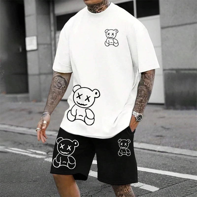 Men's Fun Bear 2 Piece T-Shirt Set