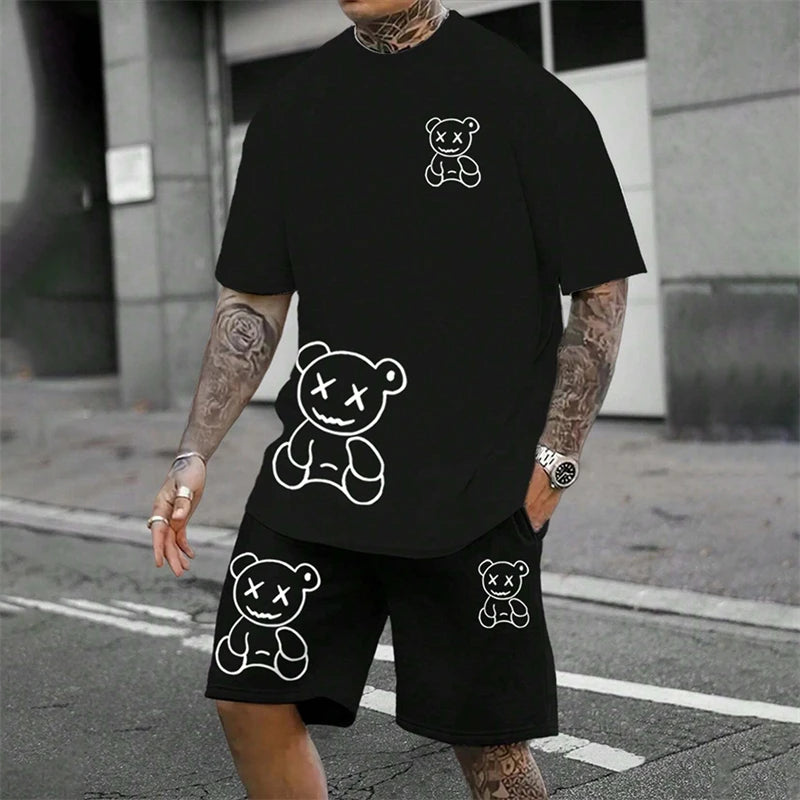 Men's Fun Bear 2 Piece T-Shirt Set