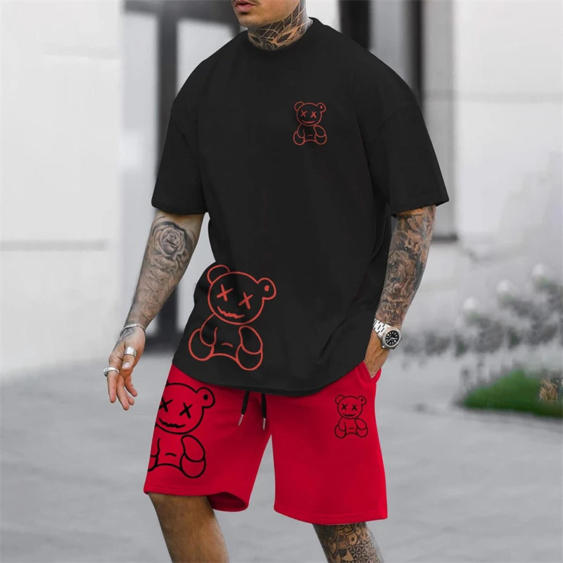 Men's Fun Bear 2 Piece T-Shirt Set