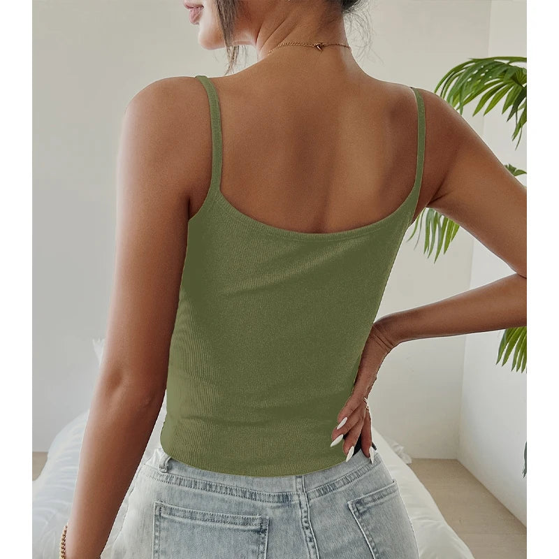 Ribbed Cropped Tank Top