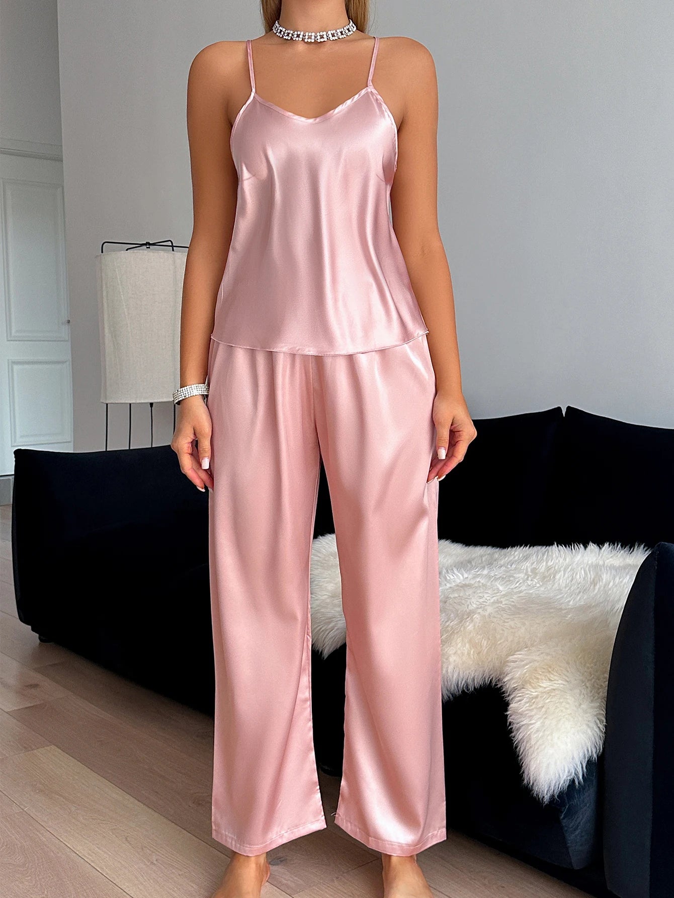 V-Neck Pajama Set