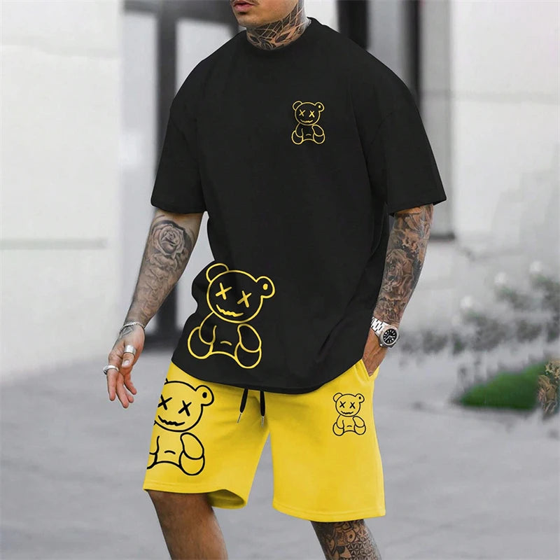 Men's Fun Bear 2 Piece T-Shirt Set