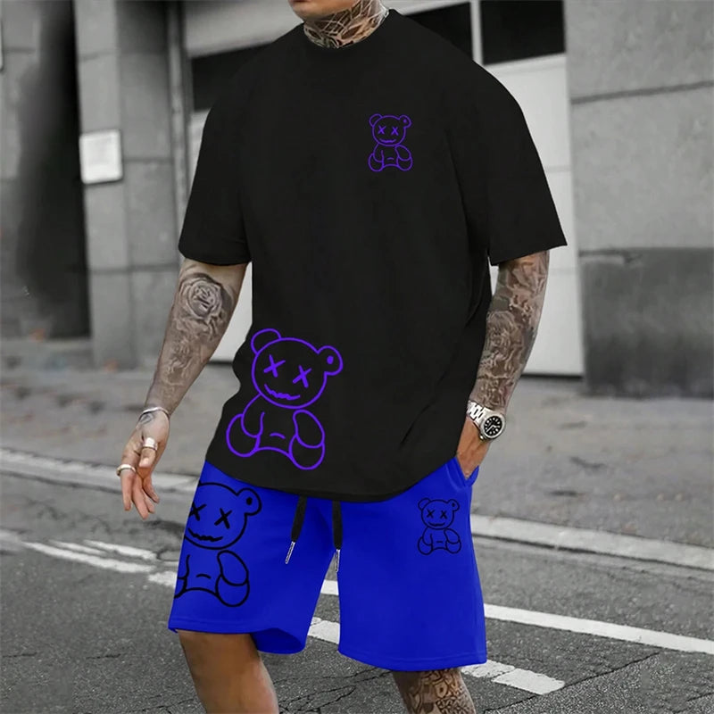 Men's Fun Bear 2 Piece T-Shirt Set