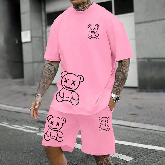 Men's Fun Bear 2 Piece T-Shirt Set